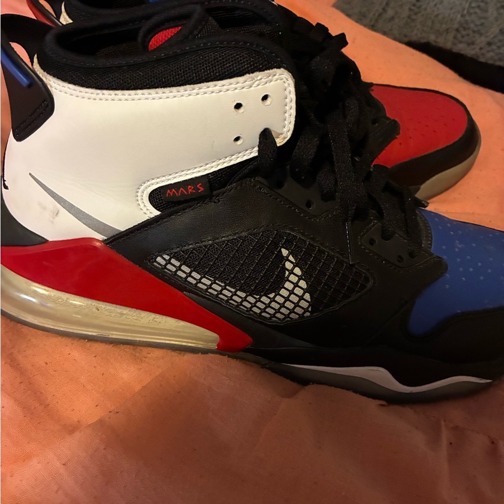 Nike Black, White, Red, and Blue High-Tops